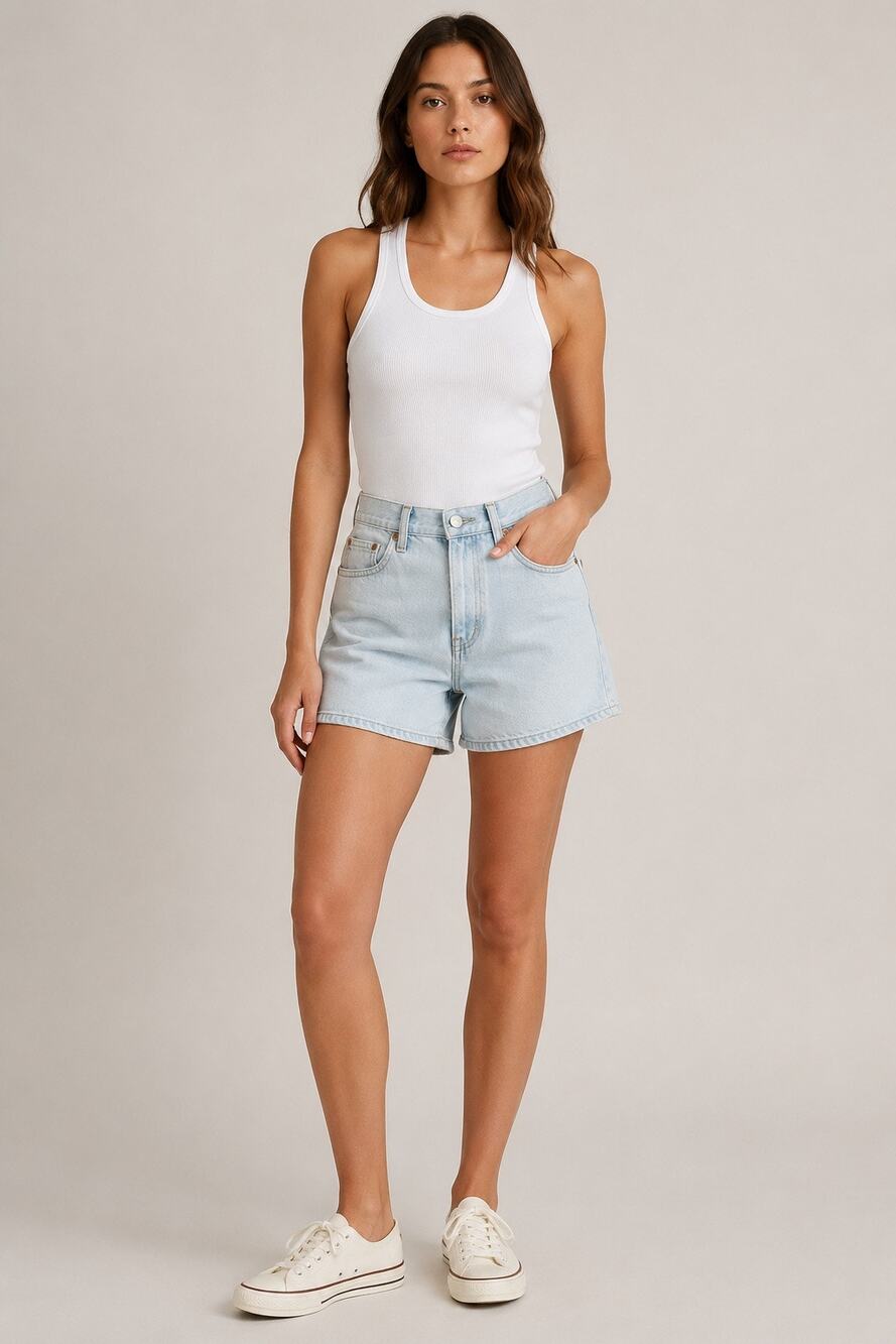 Levi’s Premium Light Wash High Rise Denim Shorts Women’s 26